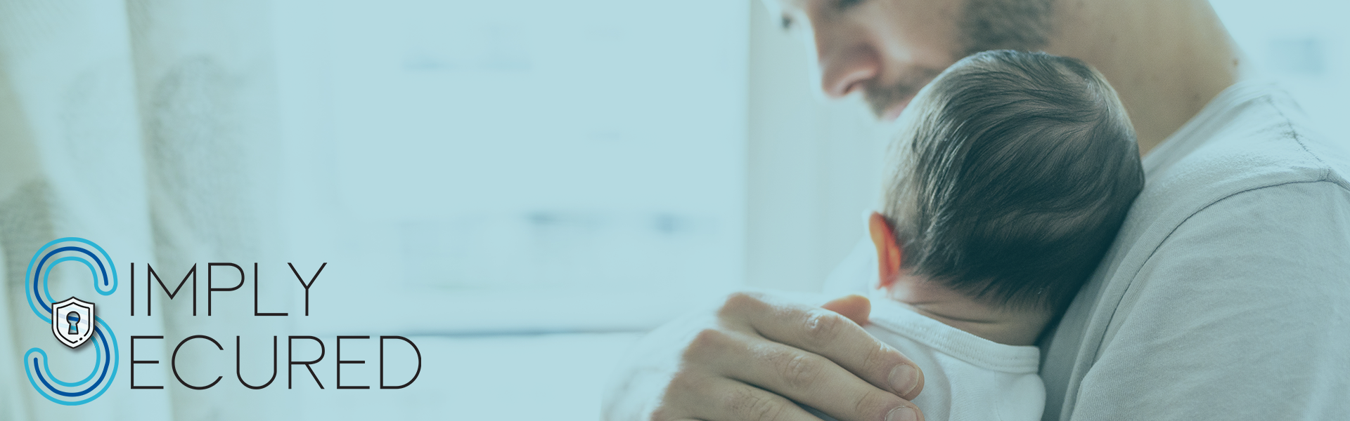 Father and Child with Simply Secured Logo